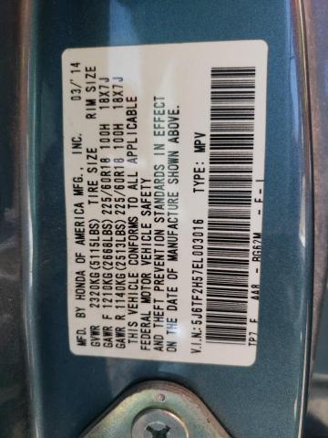 Photo 10 from auction – 2014 HONDA CROSSTOUR with VIN 5J6TF2H57EL003016