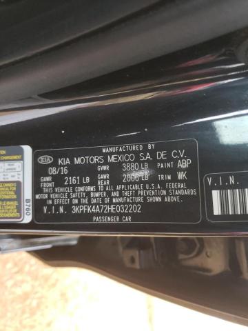 Photo 10 from auction – 2017 KIA FORTE LX with VIN 3KPFK4A72HE032202