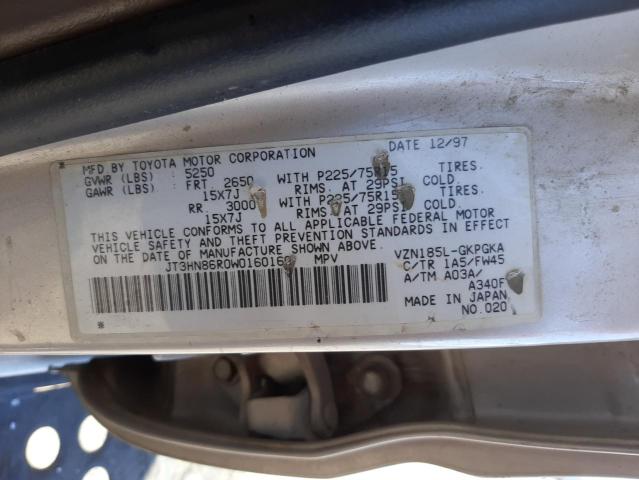 Photo 10 from auction – 1998 TOYOTA 4RUNNER SR with VIN JT3HN86R0W0160160