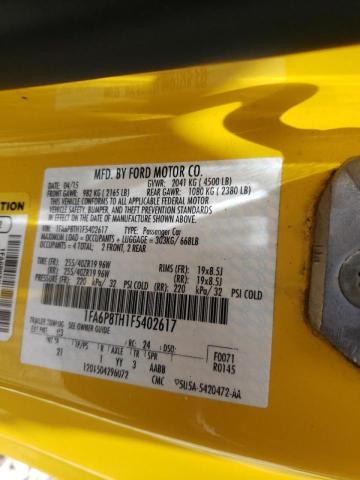 Photo 10 from auction – 2015 FORD MUSTANG with VIN 1FA6P8TH1F5402617