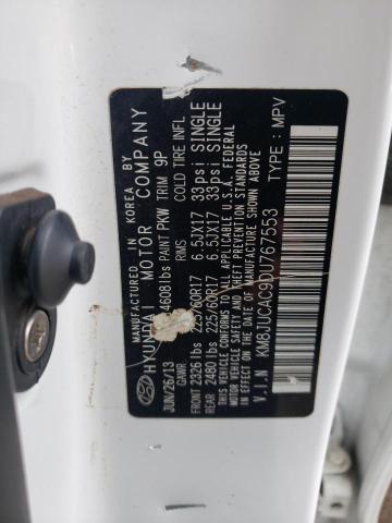 Photo 10 from auction – 2013 HYUNDAI TUCSON GLS with VIN KM8JUCAC9DU767553