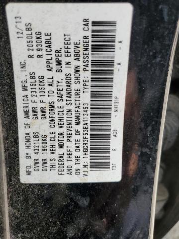 Photo 10 from auction – 2014 HONDA ACCORD SPO with VIN 1HGCR2F52EA113453