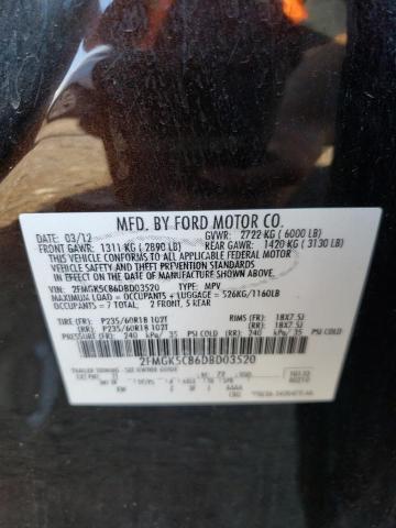 Photo 10 from auction – 2013 FORD FLEX SEL with VIN 2FMGK5C86DBD03520