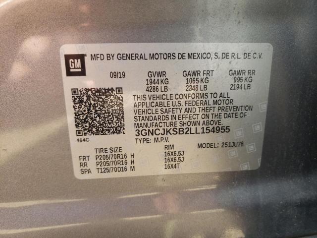 Photo 10 from auction – 2020 CHEVROLET TRAX LS with VIN 3GNCJKSB2LL154955