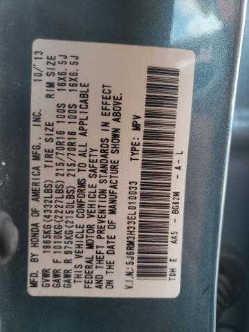 Photo 10 from auction – 2014 HONDA CR-V LX with VIN 5J6RM3H33EL010033