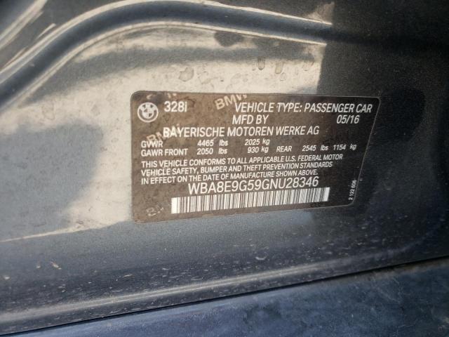 Photo 10 from auction – 2016 BMW 328 I SULE with VIN WBA8E9G59GNU28346