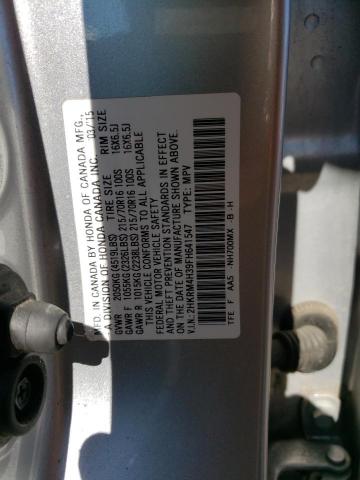 Photo 10 from auction – 2015 HONDA CR-V LX with VIN 2HKRM4H39FH641547