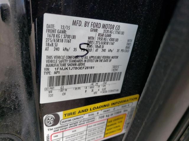 Photo 10 from auction – 2016 FORD EXPEDITION with VIN 1FMJK1JT8GEF28181