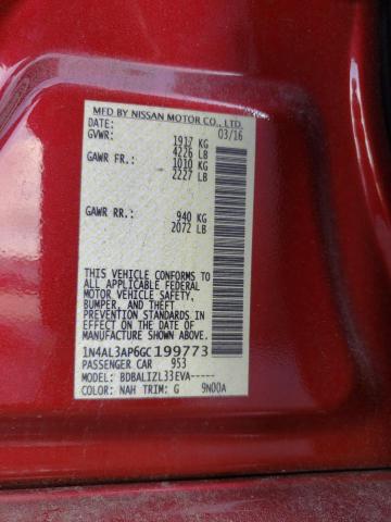 Photo 10 from auction – 2016 NISSAN ALTIMA 2.5 with VIN 1N4AL3AP6GC199773