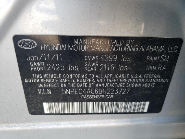 Photo 10 from auction – 2011 HYUNDAI SONATA SE with VIN 5NPEC4AC6BH223727