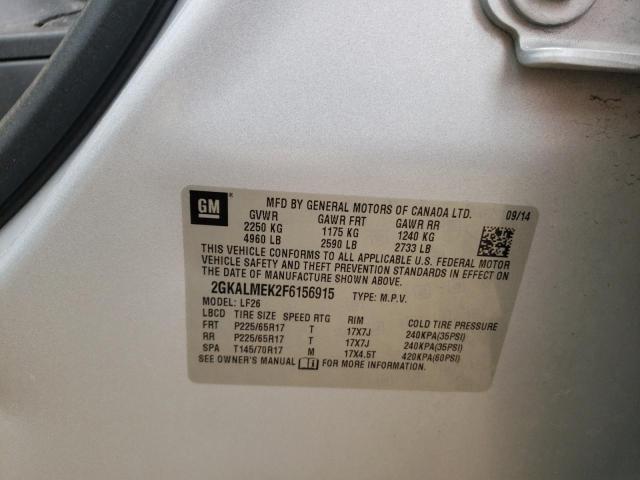 Photo 10 from auction – 2015 GMC TERRAIN SL with VIN 2GKALMEK2F6156915