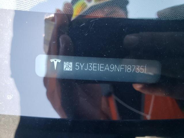 Photo 10 from auction – 2022 TESLA MODEL 3 with VIN 5YJ3E1EA9NF187351