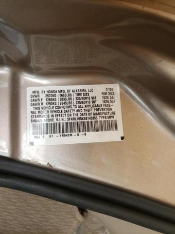 Photo 10 from auction – 2004 HONDA ODYSSEY LX with VIN 5FNRL185X4B143355