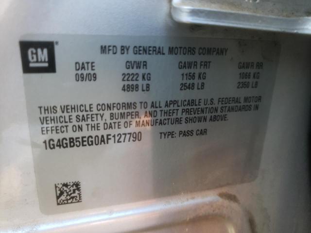 Photo 10 from auction – 2010 BUICK LACROSSE C with VIN 1G4GB5EG0AF127790