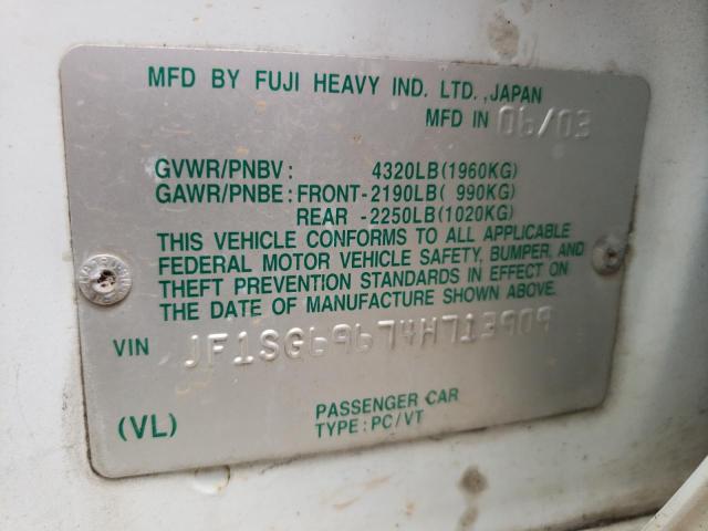 Photo 10 from auction – 2004 SUBARU FORESTER 2 with VIN JF1SG69674H713909