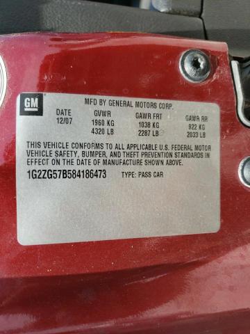 Photo 10 from auction – 2008 PONTIAC G6 BASE with VIN 1G2ZG57B584186473