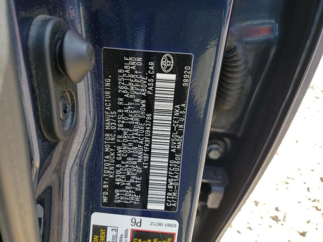 Photo 9 from auction – 2015 TOYOTA CAMRY LE with VIN 4T1BF1FK9FU943796