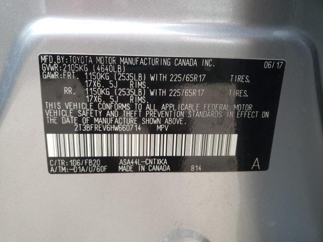 Photo 10 from auction – 2017 TOYOTA RAV4 LE with VIN 2T3BFREV6HW660714