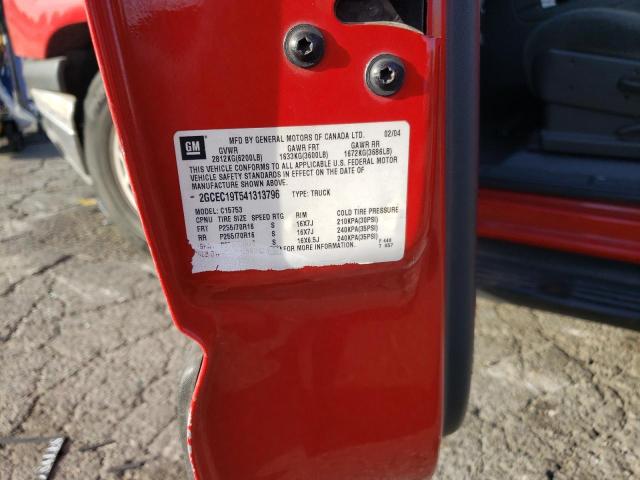 Photo 10 from auction – 2004 CHEVROLET SILVERADO with VIN 2GCEC19T541313796