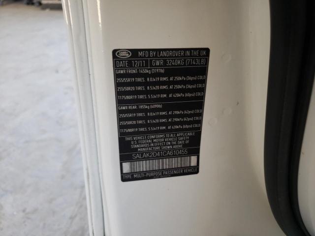 Zdjęcie 10 z aukcji – 2012 LAND ROVER LR4 HSE LU z VIN SALAK2D41CA610455