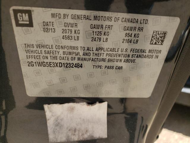 Photo 10 from auction – 2013 CHEVROLET IMPALA LT with VIN 2G1WG5E3XD1232484