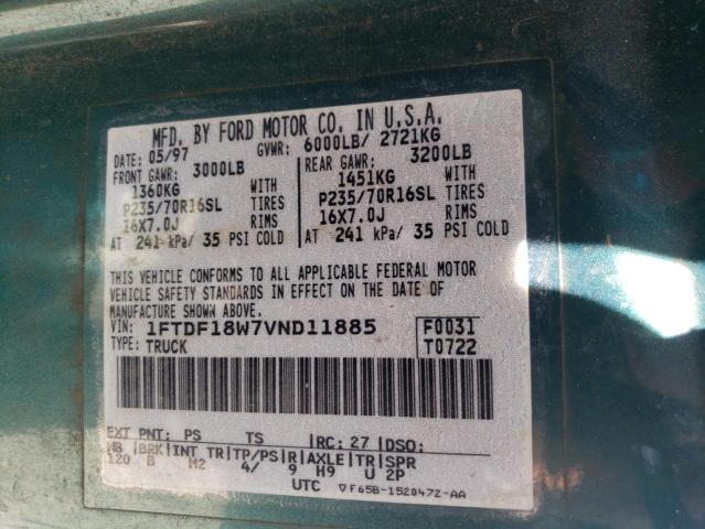 Photo 10 from auction – 1997 FORD F150 with VIN 1FTDF18W7VND11885