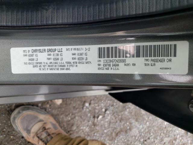 Photo 10 from auction – 2012 CHRYSLER 200 S with VIN 1C3CCBHG7CN226565