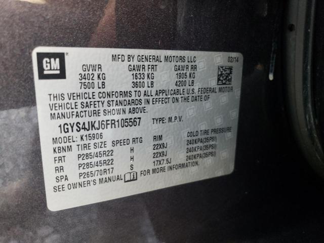 Photo 10 from auction – 2015 CADILLAC ESCALADE E with VIN 1GYS4JKJ6FR105567