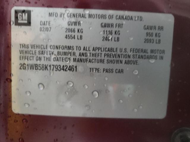 Photo 10 from auction – 2007 CHEVROLET IMPALA LS with VIN 2G1WB58K179342461