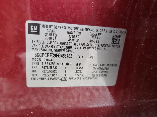 Photo 10 from auction – 2015 CHEVROLET SILVERADO with VIN 3GCPCREC9FG458783