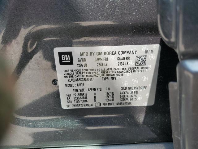 Photo 10 from auction – 2016 BUICK ENCORE with VIN KL4CJASBXGB537417