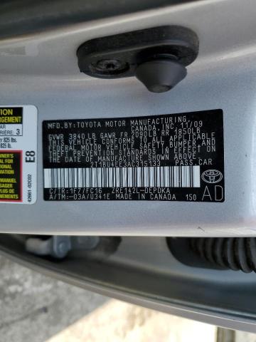 Photo 10 from auction – 2010 TOYOTA COROLLA BA with VIN 2T1BU4EE3AC315133
