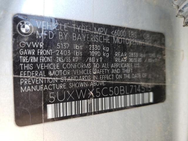 Photo 10 from auction – 2011 BMW X3 XDRIVE2 with VIN 5UXWX5C50BL714513