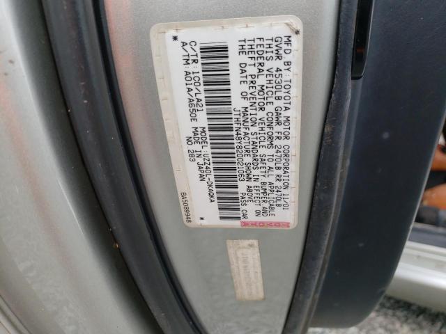 Photo 10 from auction – 2002 LEXUS SC 430 with VIN JTHFN48Y820021063
