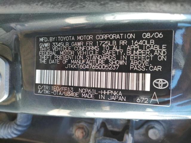 Photo 10 from auction – 2006 TOYOTA SCION XA with VIN JTKKT604765005237
