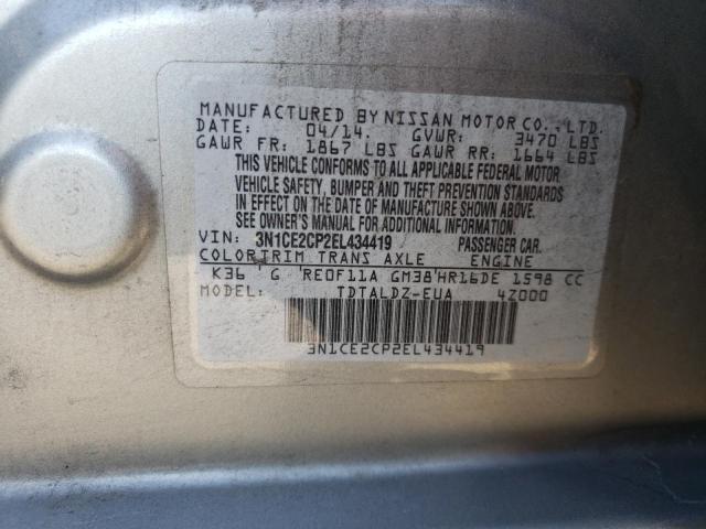 Photo 10 from auction – 2014 NISSAN VERSA NOTE with VIN 3N1CE2CP2EL434419