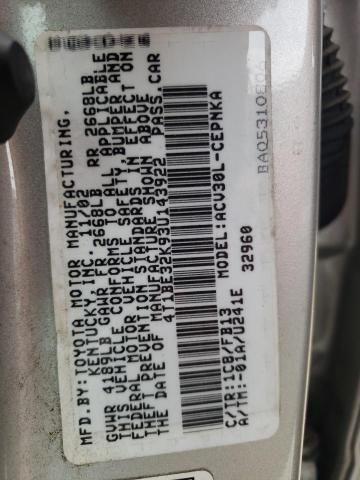 Photo 10 from auction – 2003 TOYOTA CAMRY LE with VIN 4T1BE32K93U143922
