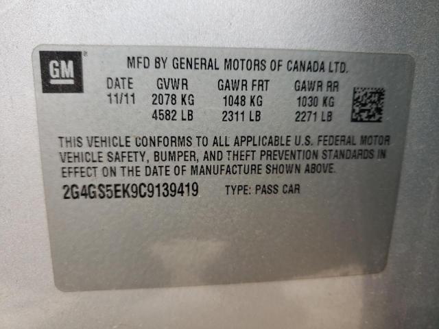Zdjęcie 10 z aukcji – 2012 BUICK REGAL PREM z VIN 2G4GS5EK9C9139419
