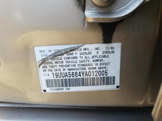 Zdjęcie 10 z aukcji – 2000 ACURA 3.2TL z VIN 19UUA5664YA012005