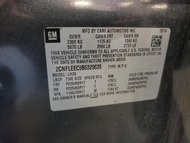 Photo 10 from auction – 2011 CHEVROLET EQUINOX LT with VIN 2CNFLEEC9B6320635