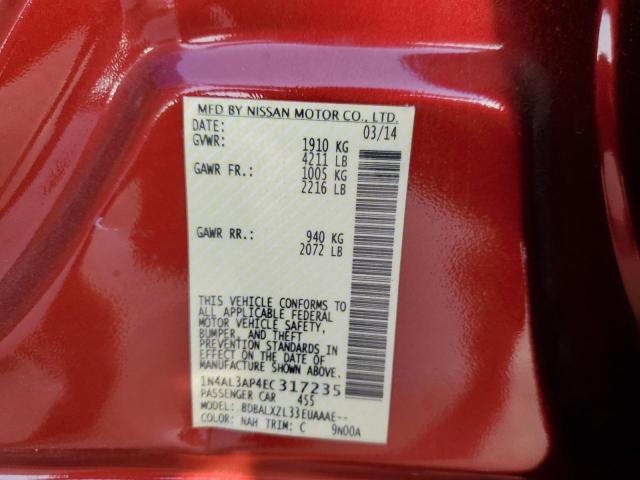 Photo 10 from auction – 2014 NISSAN ALTIMA 2.5 with VIN 1N4AL3AP4EC317235