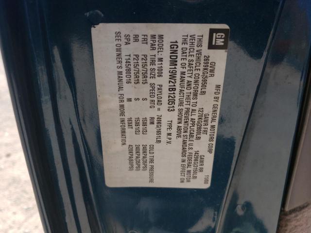 Photo 10 from auction – 2001 CHEVROLET ASTRO with VIN 1GNDM19W21B120513