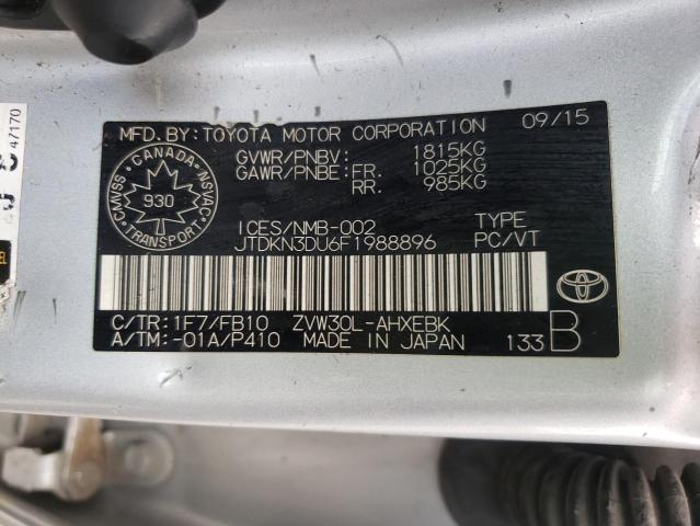 Photo 10 from auction – 2015 TOYOTA PRIUS with VIN JTDKN3DU6F1988896