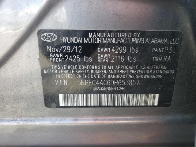 Photo 10 from auction – 2013 HYUNDAI SONATA SE with VIN 5NPEC4AC6DH653857