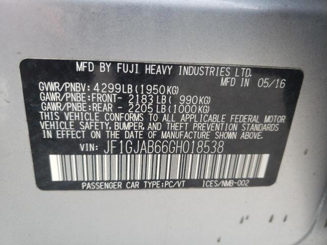 Photo 10 from auction – 2016 SUBARU IMPREZA PR with VIN JF1GJAB66GH018538