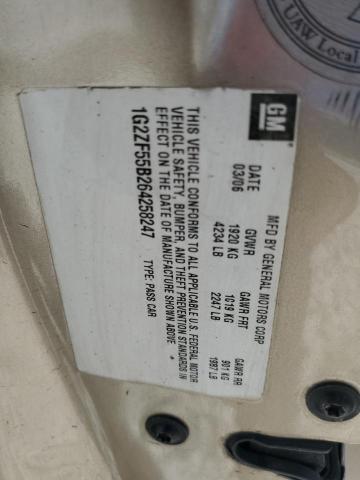 Photo 10 from auction – 2006 PONTIAC G6 SE with VIN 1G2ZF55B264258247