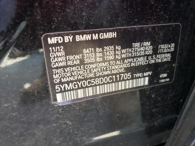 Photo 10 from auction – 2013 BMW X5 M with VIN 5YMGY0C58D0C11705