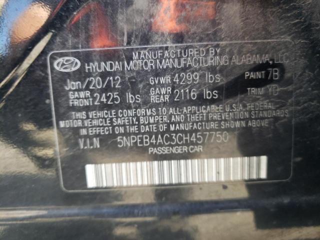 Photo 10 from auction – 2012 HYUNDAI SONATA GLS with VIN 5NPEB4AC3CH457750