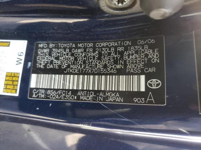 Photo 10 from auction – 2007 TOYOTA SCION with VIN JTKDE177X70155346