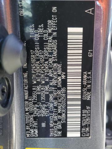 Photo 10 from auction – 2013 TOYOTA HIGHLANDER with VIN 5TDBK3EH5DS258195